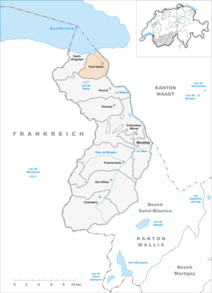Karte von Port-Valais