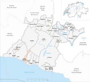 Karte von Villette (Lavaux)