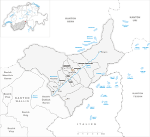 Karte von Kommunanz Reckingen-Gluringen/Grafschaft