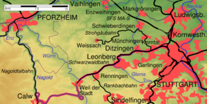 Strecke der Schwarzwaldbahn (Württemberg)
