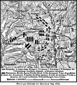 Karte der Schlacht bei Wörth