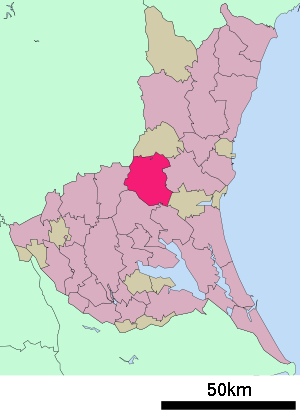 Lage Kasamas in der Präfektur
