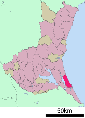 Lage Kashimas in der Präfektur