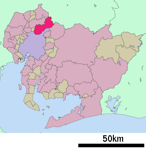 Lage Kasugais in der Präfektur