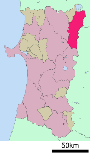 Lage Kazunos in der Präfektur