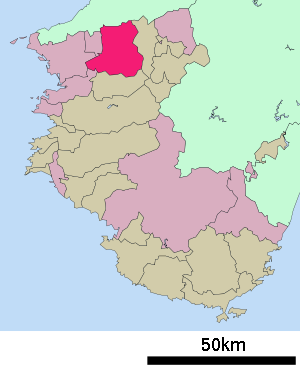 Lage Kinokawas in der Präfektur