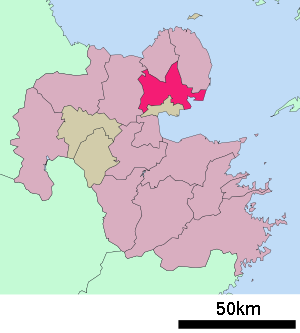 Lage Kitsukis in der Präfektur