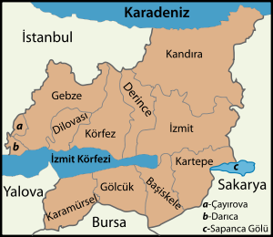 Kocaeli location districts.svg