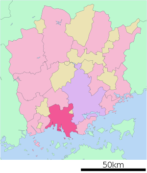 Lage Kurashikis in der Präfektur