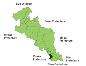 Lage Kyōtanabes in der Präfektur