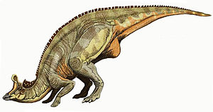 Lebendrekonstruktion von Lambeosaurus laticaudus