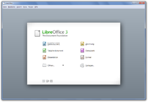 LibreOffice 3.4.2 Start Center