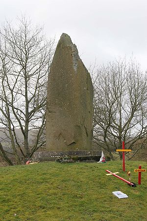 Das Llywelyn Monument in Cilmeri markiert den Ort der Schlacht