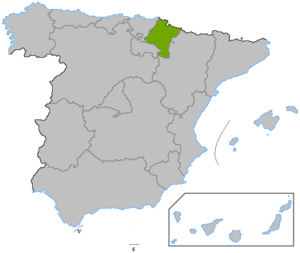 Lage Navarras in Spanien