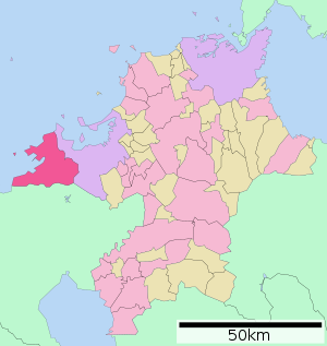 Lage Itoshimas in der Präfektur