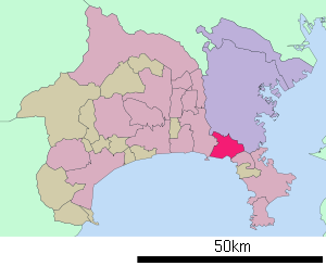 Lage Kamakuras in der Präfektur