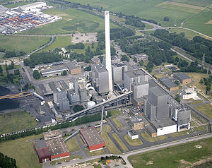 Luftbild des Kraftwerkes