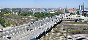 Bundesstraße 2 R Höhe Donnersbergerbrücke
