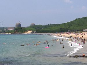 Kernkraftwerk Maanshan neben der Bucht Nan Wan