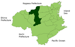 Lage Mimas in der Präfektur