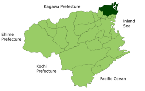 Lage Narutos in der Präfektur