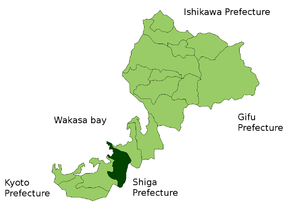 Lage Wakasas in der Präfektur