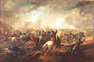 The Battle of Marston Moor, Gemälde von J. Barker