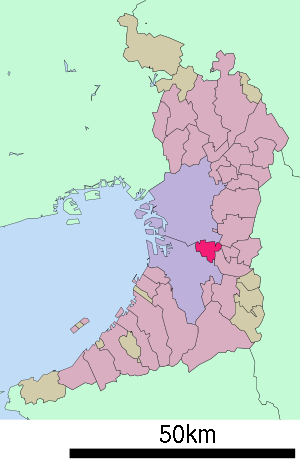 Lage Matsubaras in der Präfektur