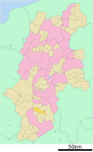 Lage Matsukawas in der Präfektur