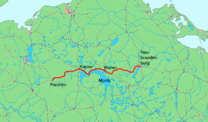 Strecke der Mecklenburgische Südbahn