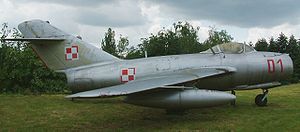 Einsitzige MiG-15 der polnischen Luftwaffe