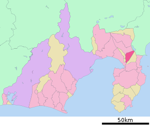 Lage Mishimas in der Präfektur