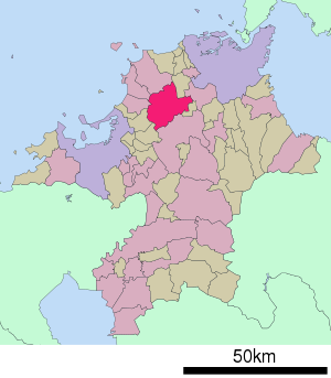 Lage Miyawakas in der Präfektur