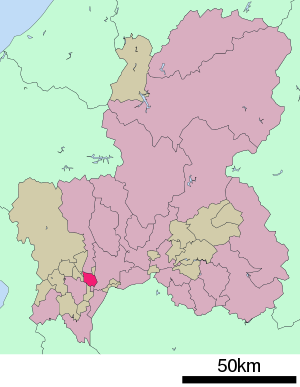 Lage Mizuhos in der Präfektur