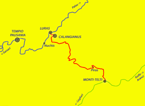 Strecke der Bahnstrecke Monti–Tempio Pausania