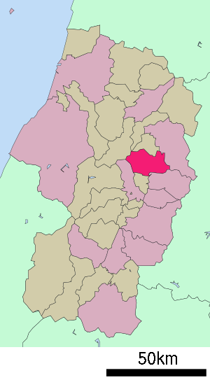 Lage Murayamas in der Präfektur