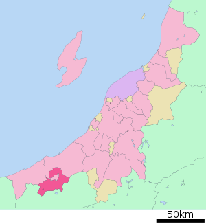 Lage Myōkōs in der Präfektur
