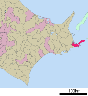 Lage Nemuros in der Präfektur