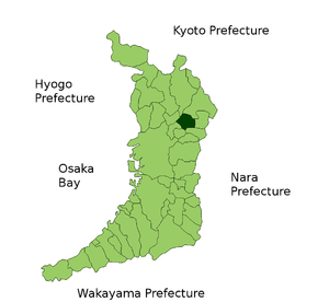 Lage Neyagawas in der Präfektur