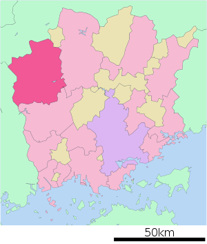 Lage Niimis in der Präfektur