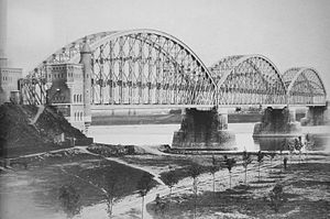 Die Eisenbahnbrücke von Nimwegen 1897