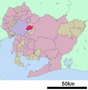 Lage Nisshins in der Präfektur
