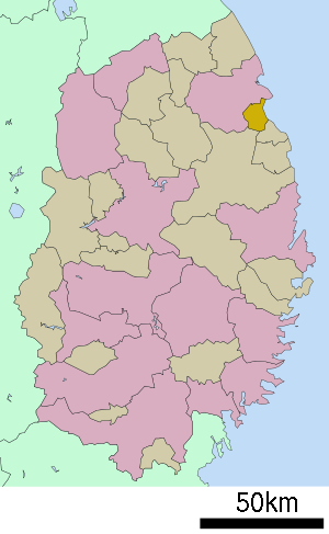 Lage Nodas in der Präfektur