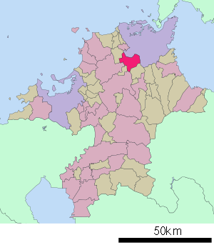 Lage Nōgatas in der Präfektur
