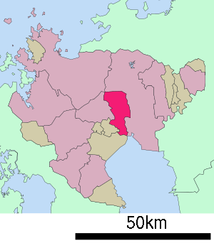 Lage Ogis in der Präfektur