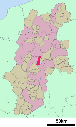 Lage Okayas in der Präfektur