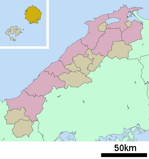 Lage Okinoshimas in der Präfektur
