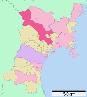Lage Ōsakis in der Präfektur