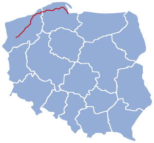 Strecke der Bahnstrecke Stargard Szczeciński–Gdańsk