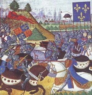 Die Schlacht bei Patay in einer zeitgenössischen Darstellung